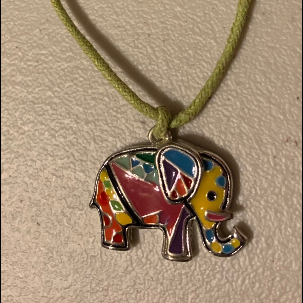 Britto Style Elephant cord Bracelet.